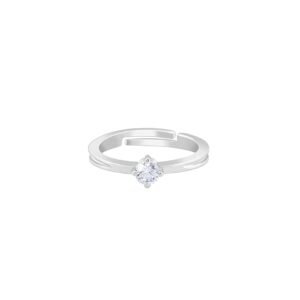 GIVA 925 Silver Zircon Love Ring | Gifts for Women & Girls