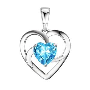 HighSpark 925 Silver Solitaire Heart Pendant